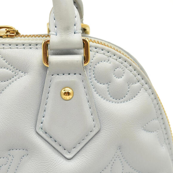 LOUIS VUITTON Calfskin Bubblegram Alma BB Ice Blue - Picture 4 of 16